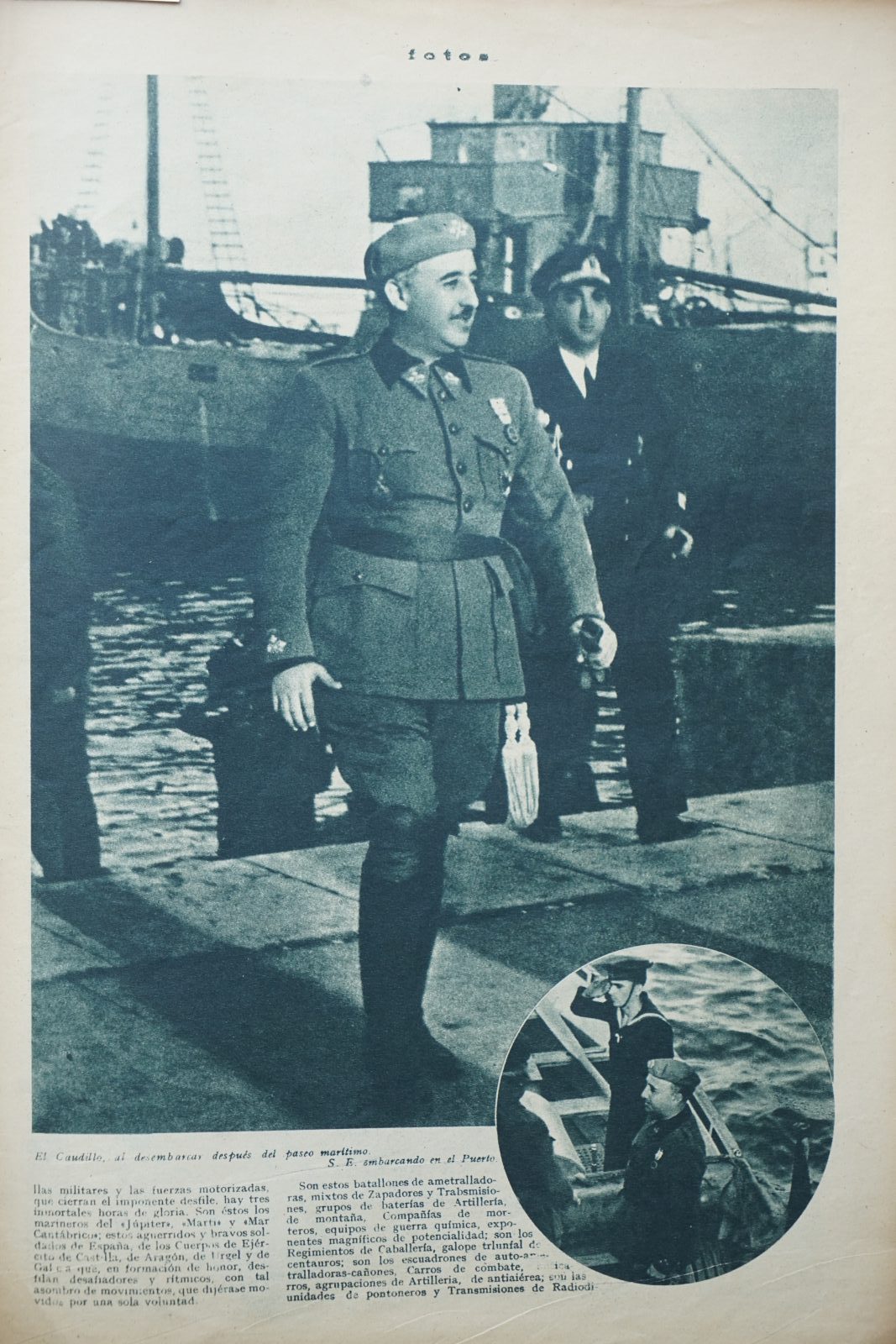 Franco visita el port de València. Maig 1939.