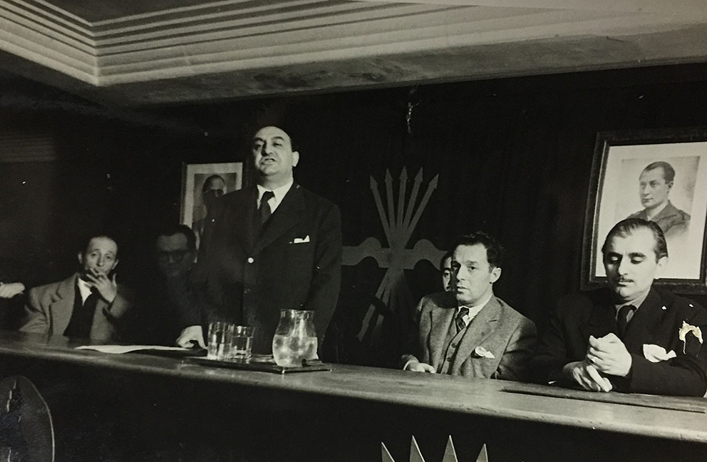 Reunió de l'Sindicat de Paper, Premsa i Arts Gràfiques. 1948. (JH)